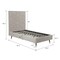 Manhattan Comfort Crosby Twin-Size Bed in Greige BD009-TW-GE - alternate 3